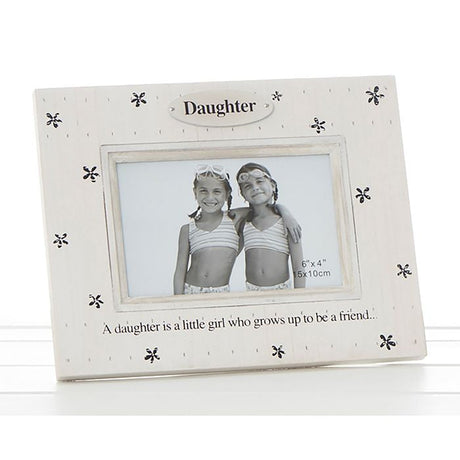 Flower Print Photo Frame 6" x 4" - Daughter