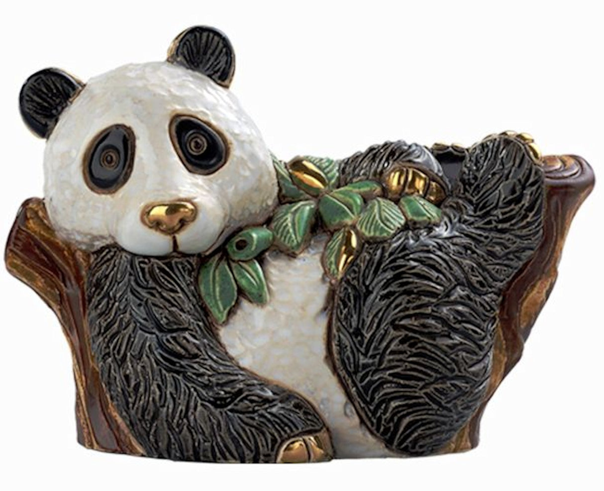 De Rosa Panda on Tree Figurine