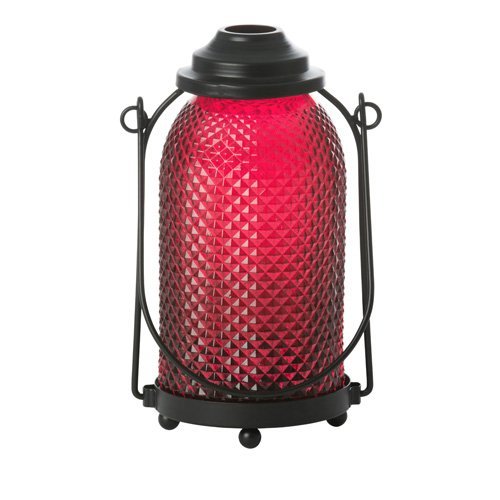 Yankee Candle Glass Lantern Candle Holder - Maroon