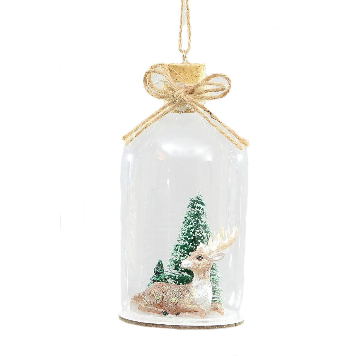 Christmas Tree Hanging Decoration - Reindeer in Bottle