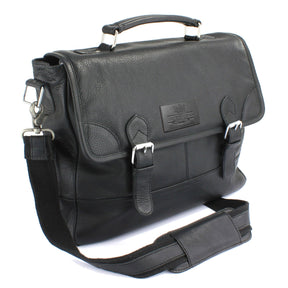 British Bag Company Leather Briefcase - Black