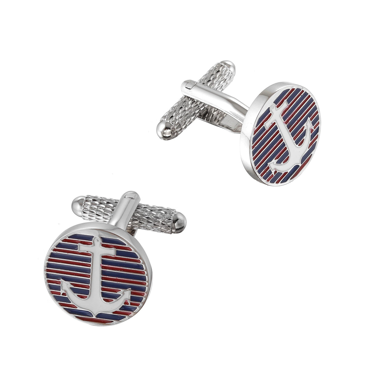 Anchor Blue & Red Cufflinks