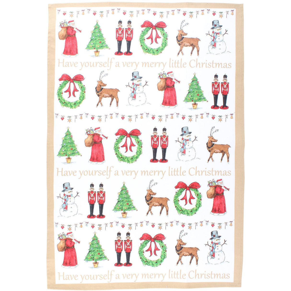 Christmas Tableware - Tea Towels Milly Green Merry Little Christmas Pack of 2