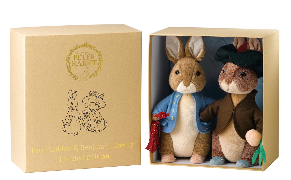 Gund Beatrix Potter Limited Edition Peter Rabbit & Benjamin Bunny Soft Toys Set