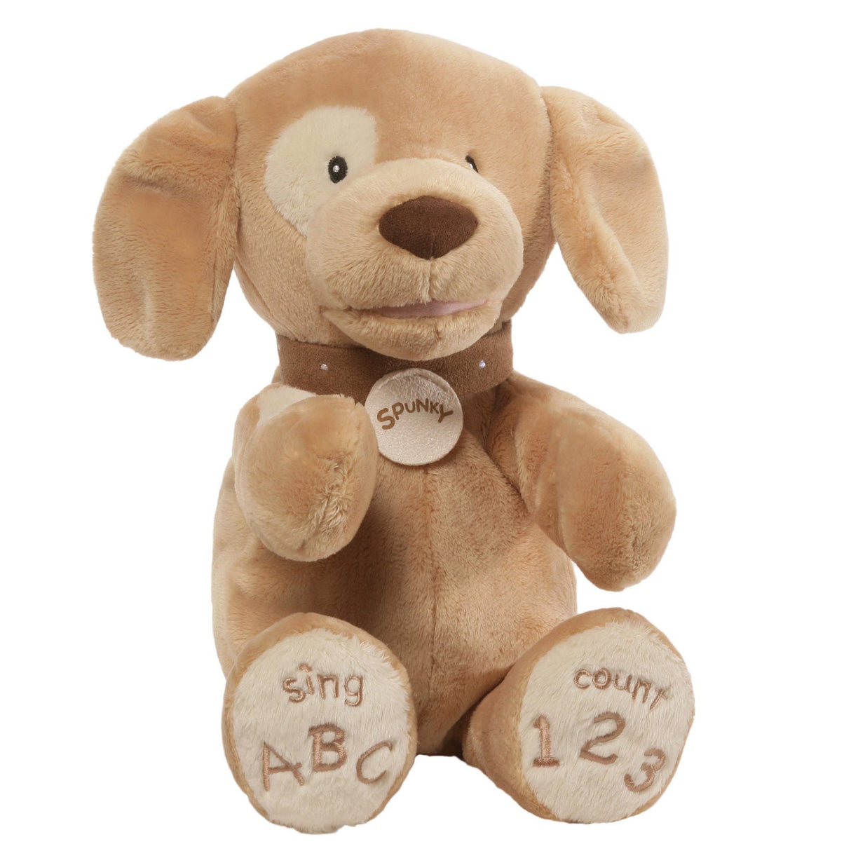 Gund Baby Animated Soft Toy - Spunky Dog Tan (ABC/123)