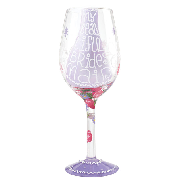 Lolita Hand Painted Wine Glass - My Beautiful Bridesmaid