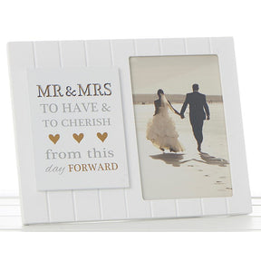 Sentiment Wedding Photo Frame 4x6" -  Mr & Mrs