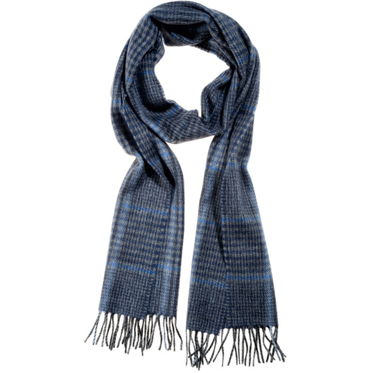 Monti Gents Cashmere Scarf - Navy Fantasy