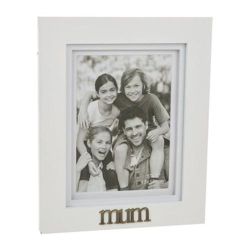 White Photo Frame 5" x 7" - Mum