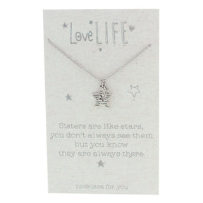 Celebrations Love Life Sentiment Necklace - Sister
