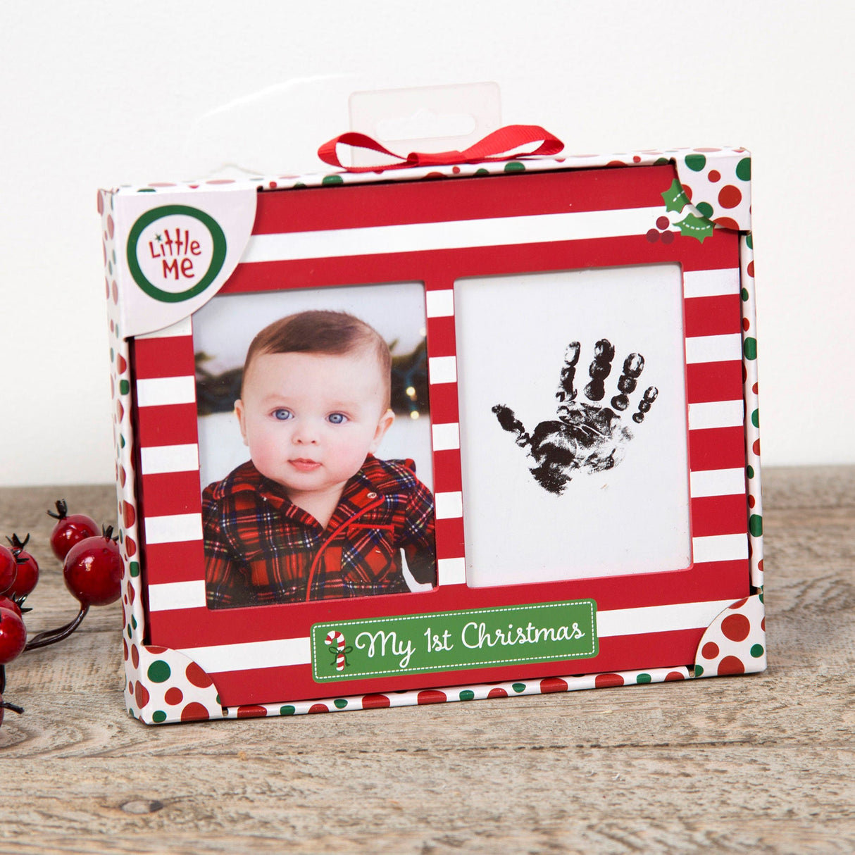 Little Me My 1st Christmas Hand Print & Photo Frame 4" x 3"