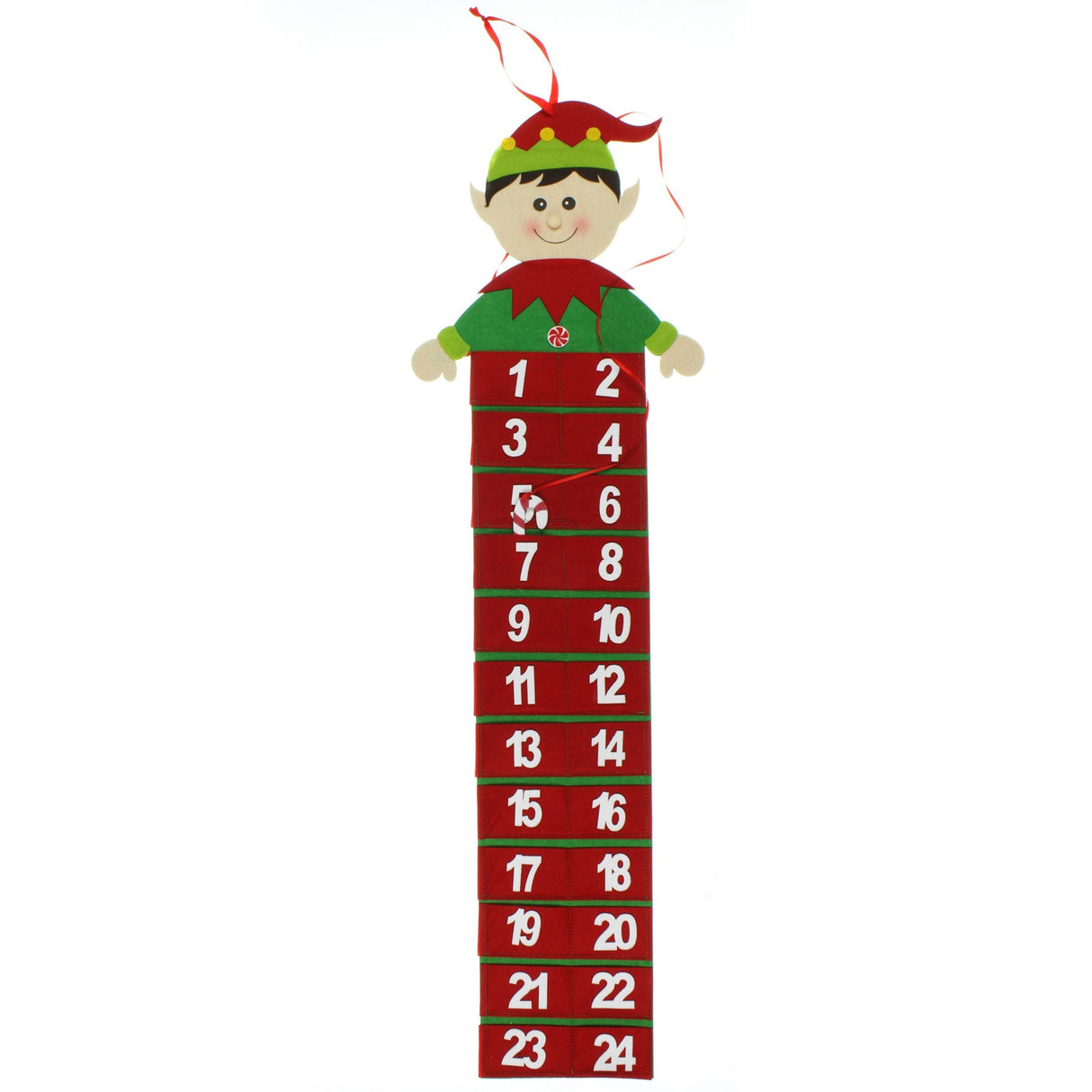 Advent Calendar - Christmas Elf with Numbered Pockets