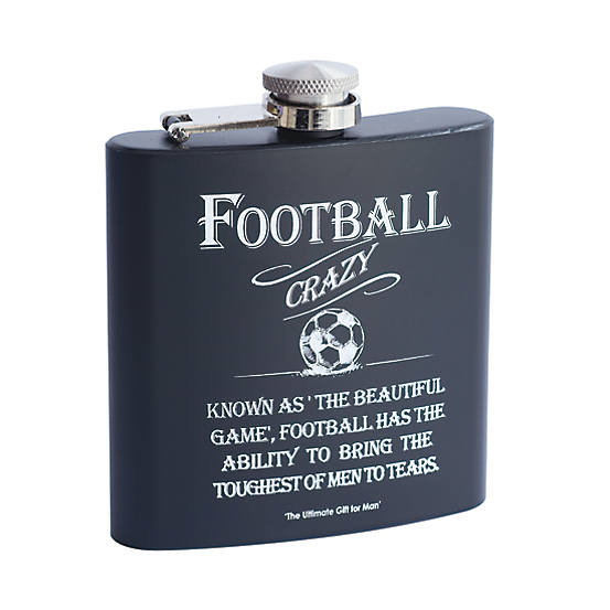 Ultimate Man Gift Hip Flask - Football Crazy