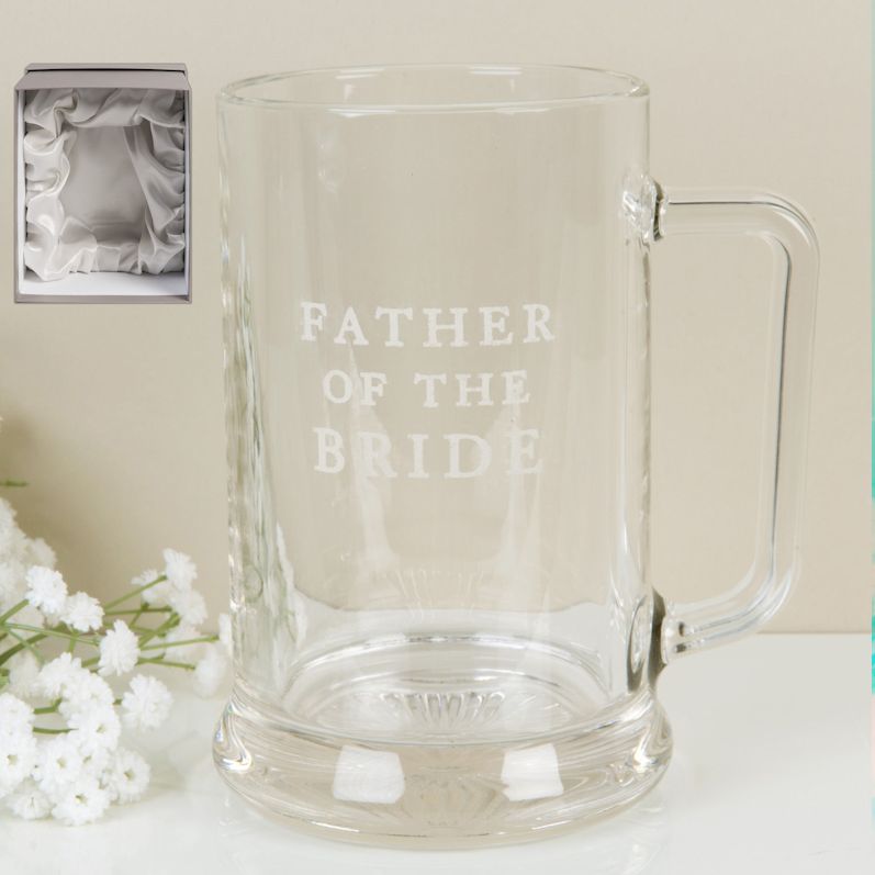 Amore Wedding Party Glass Tankard - Father of the Bride