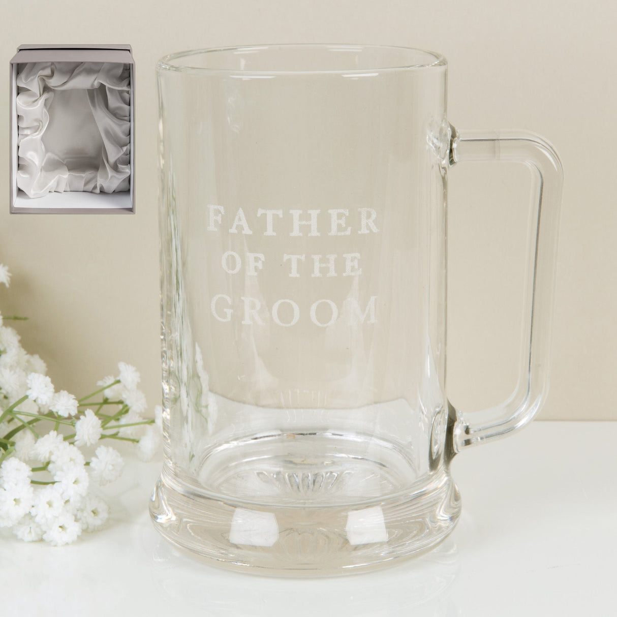 Amore Wedding Party Glass Tankard - Father of the Groom