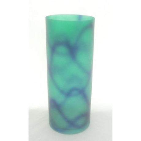 Bohemia Glassware Graffiti Tall Glass Vase - Green