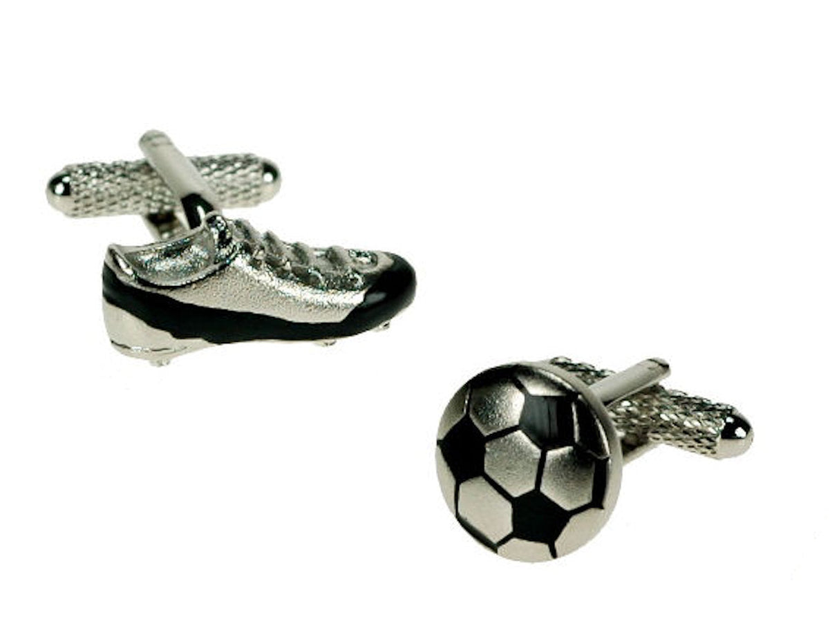 Football Cufflinks 3 Pair Gift Set