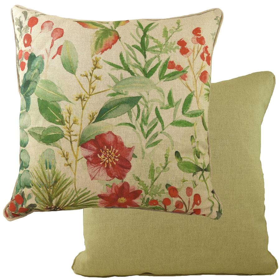 Evans Lichfield Botanics Collection Piped Cushion Cover: Winter Floral