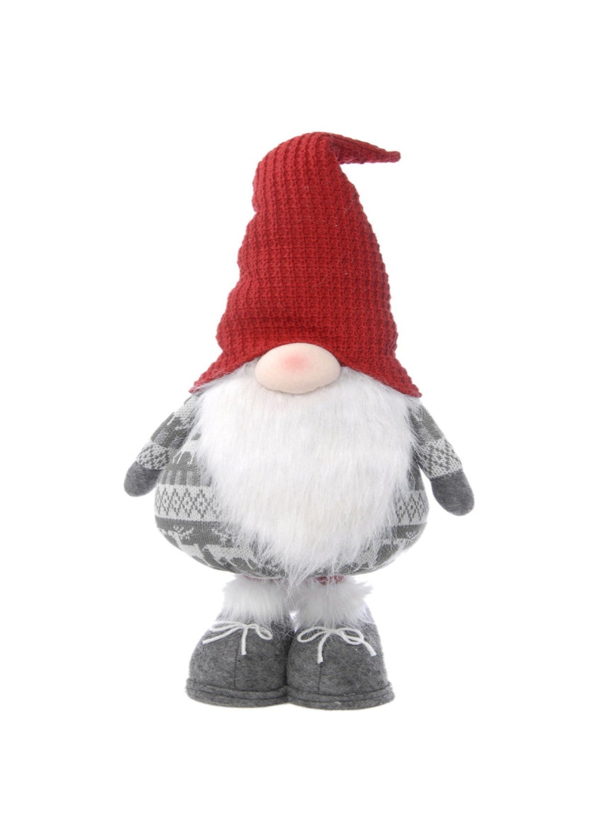 Christmas Decoration - Gonk Nordic Pattern with Grey Shoes (Large)