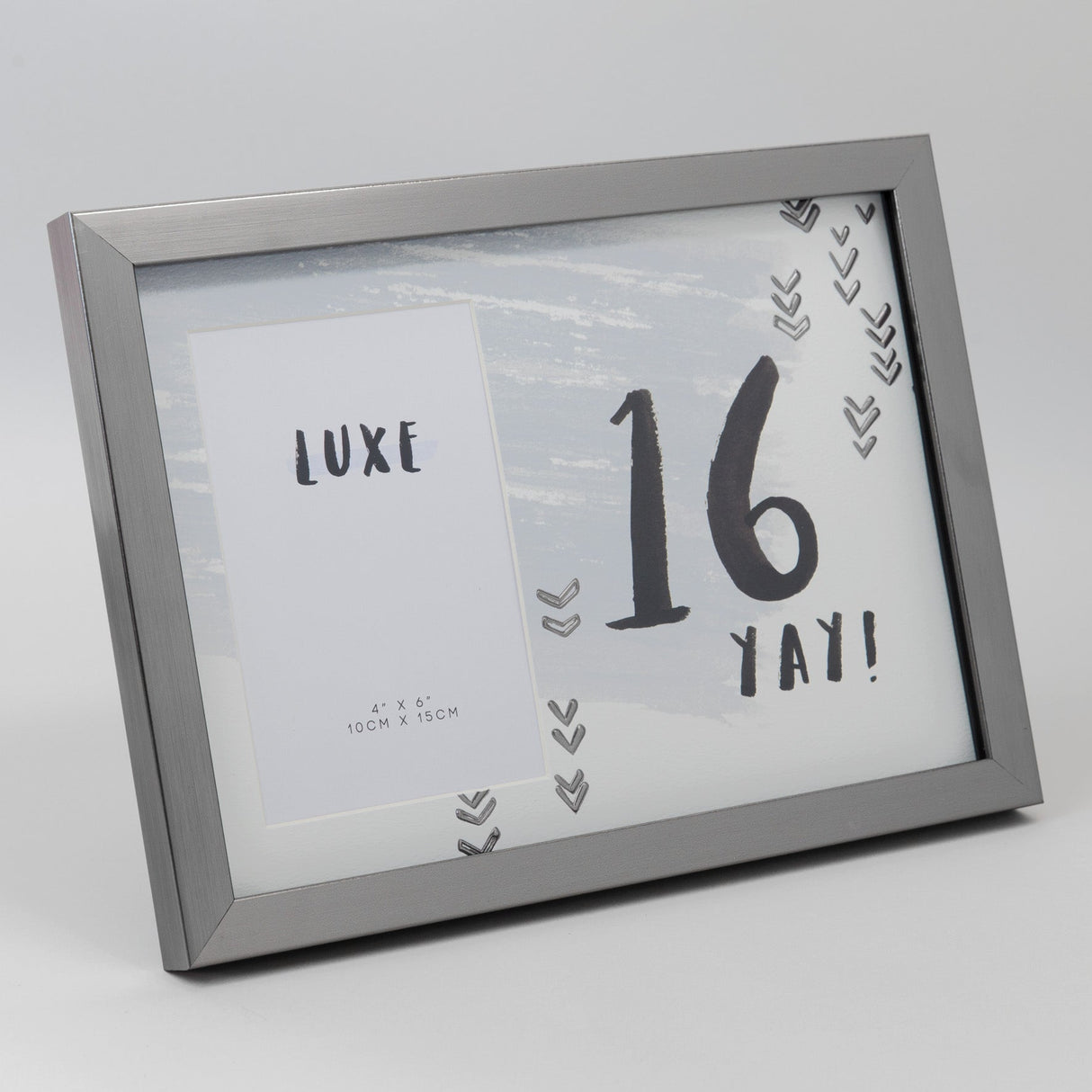 Hotchpotch Luxe Birthday Gunmetal Photo Frame 4x6" - 16 (Male)