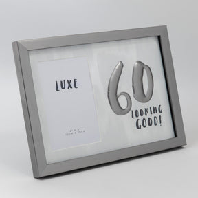 Hotchpotch Luxe Birthday Gunmetal Photo Frame 4x6" - 60 male