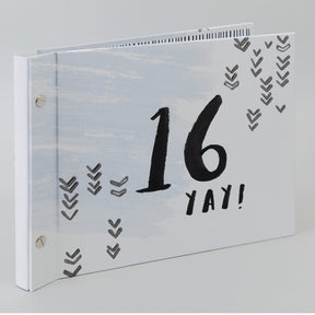 Hotchpotch Luxe Birthday Photo Album & Guest Book - 16 (Male)