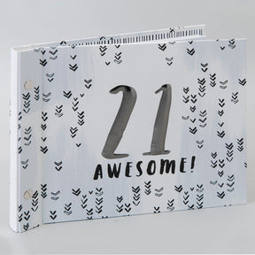 Hotchpotch Luxe Birthday Photo Album & Guest Book - 21(Male)