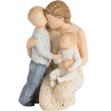 Mother Son & Baby Figurine