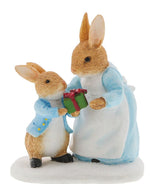 Beatrix Potter Peter Rabbit Figurine - Mrs Rabbit Passing Peter a Present