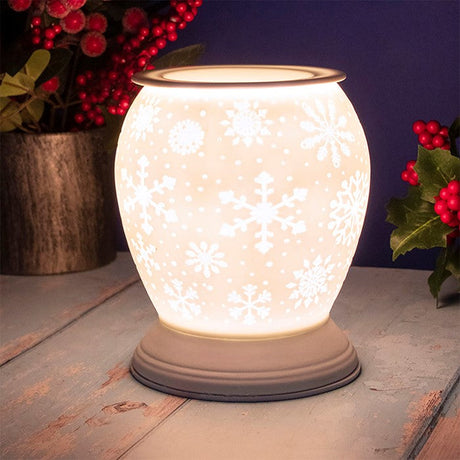 Desire Electric Aroma Lamp Wax Melt Burner - White Christmas Snowflake