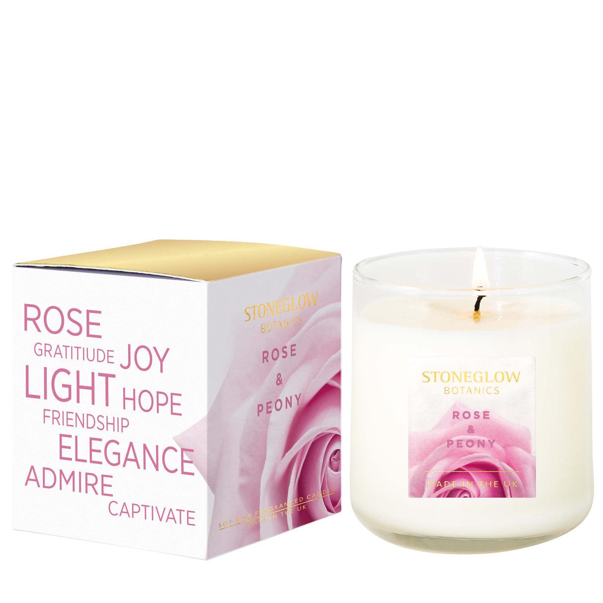 Stoneglow Candles Botanic Tumbler Candle - Rose & Peony