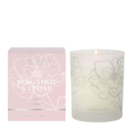 Stoneglow Candles Day Flower Tumbler Candle - Bergamot & Cedar