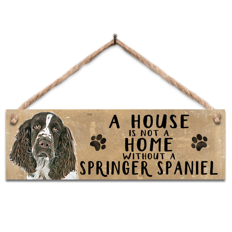 Wooden Sign - Springer Spaniel Dog