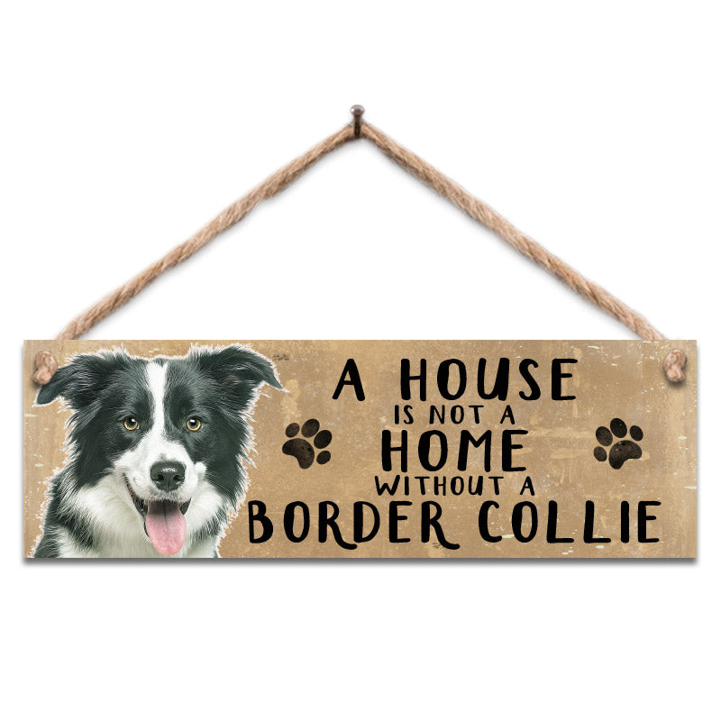 Wooden Sign - Border Collie Dog