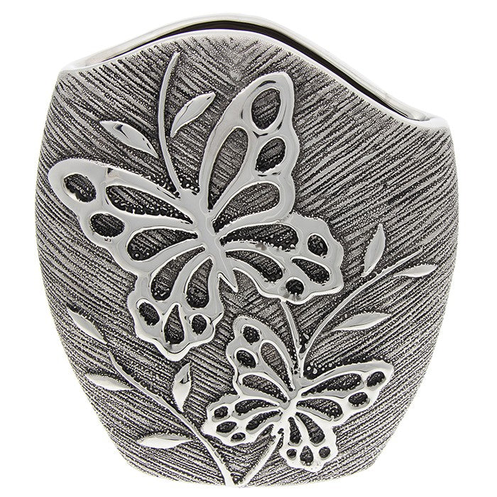 Butterfly Modern Vase - Gunmetal