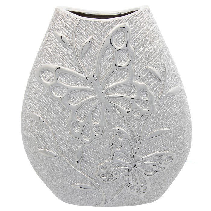 Butterfly Small Wide Vase - Champagne