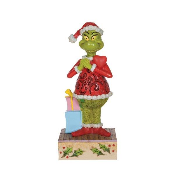 The Grinch by Jim Shore Figurine - Happy Grinch with Blinking Heart