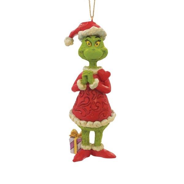 The Grinch by Jim Shore Hanging Ornament - Grinch with Blinking Heart