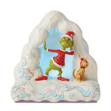 The Grinch by Jim Shore Illuminated Figurine - Grinch Standing by Mounds of Snow