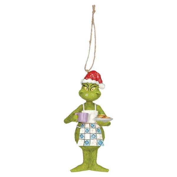 The Grinch by Jim Shore Hanging Ornament - Grinch in Apron with Cookies