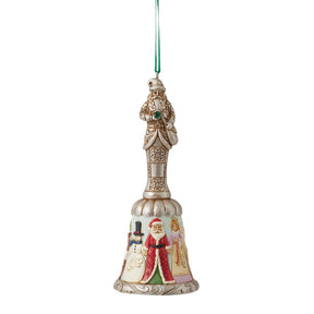 Heartwood Creek Hanging Ornament - 20th Anniversary Santa Through the years bell