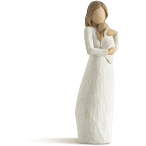 Mum Holding New Born Baby Figurine