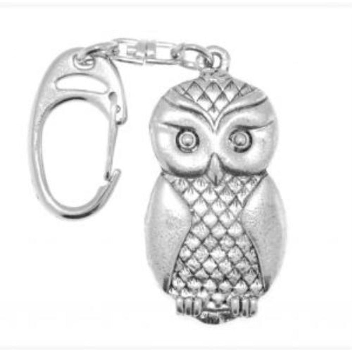 English Pewter Owl Keyring