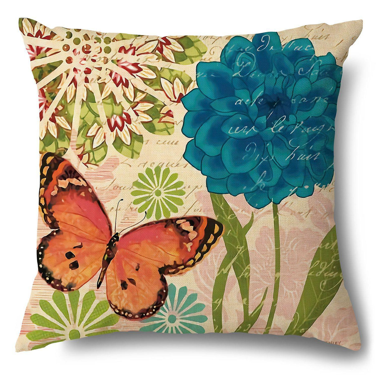 Butterfly Design Outdoor Waterproof Cushion Cover 45cm x 45cm