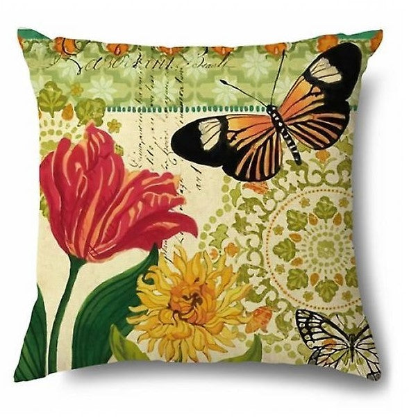 Butterfly Design Outdoor Waterproof Cushion Cover 45cm x 45cm