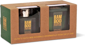 Heart & Home Gift Set - Bamboo Small Jar Candle & Mini Diffuser