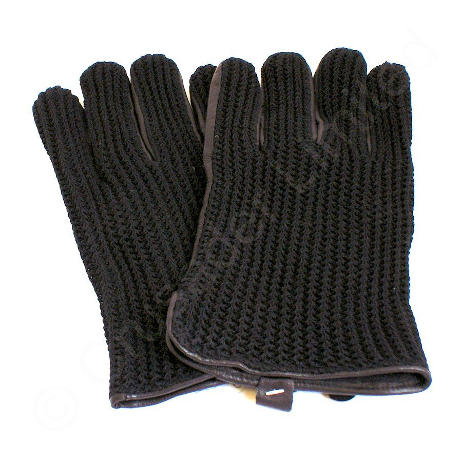 String Back Lambskin Gloves - Black (Medium)