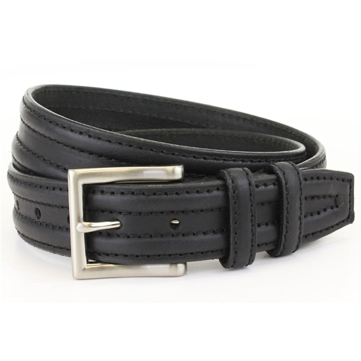 Luxury Full Grain Leather Mens Belt - Black (Small)