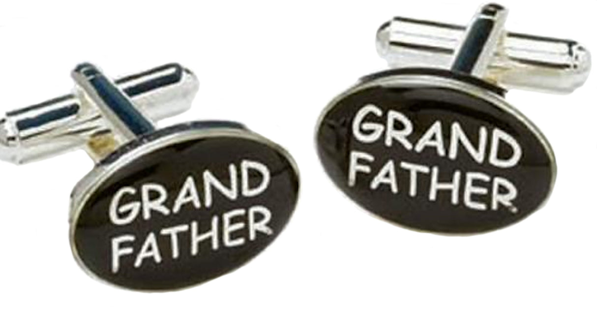 Grandfather Cufflinks - Black & Silver