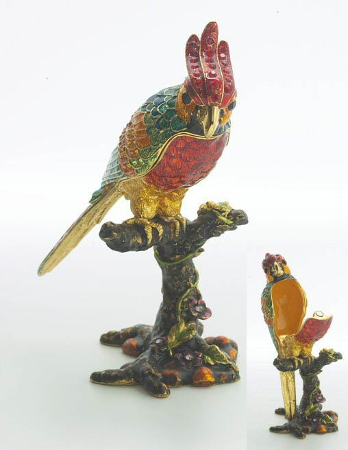 Crystal Delights Parrot Trinket Box